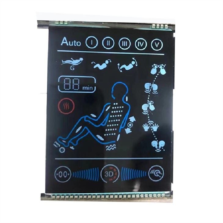 LCD displej masážneho kresla